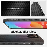 Spigen iPhone 15 Deksel Liquid Air Matte Black