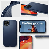 Spigen iPhone 15 Deksel Liquid Air Navy Blue