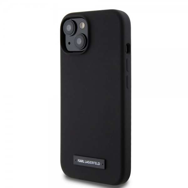 Karl Lagerfeld iPhone 15 Deksel Liquid Silicone MagSafe Svart
