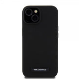 Karl Lagerfeld iPhone 15 Deksel Liquid Silicone MagSafe Svart