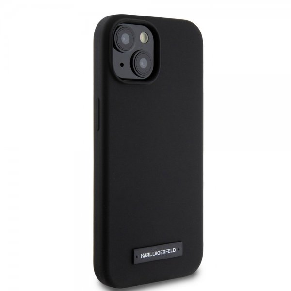 Karl Lagerfeld iPhone 15 Deksel Liquid Silicone MagSafe Svart