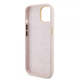 Guess iPhone 15 Deksel Liquid Silicone Metal Logo Rosa