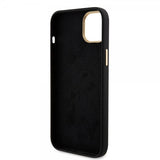 Guess iPhone 15 Deksel Liquid Silicone Metal Logo Svart