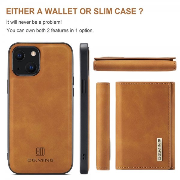 Dg.Ming iPhone 15 Deksel M1 Series Avtakbart Kortholder Brun