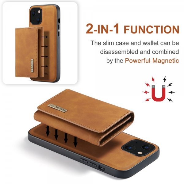 Dg.Ming iPhone 15 Deksel M1 Series Avtakbart Kortholder Brun