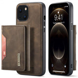Dg.Ming iPhone 15 Deksel M2 Series Avtakbart Kortholder Kaffe