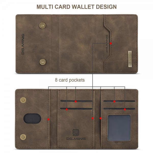 Dg.Ming iPhone 15 Deksel M2 Series Avtakbart Kortholder Kaffe