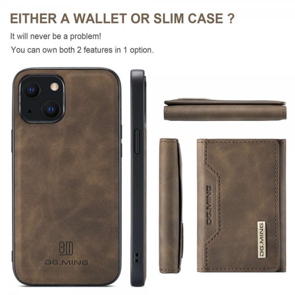 Dg.Ming iPhone 15 Deksel M2 Series Avtakbart Kortholder Kaffe