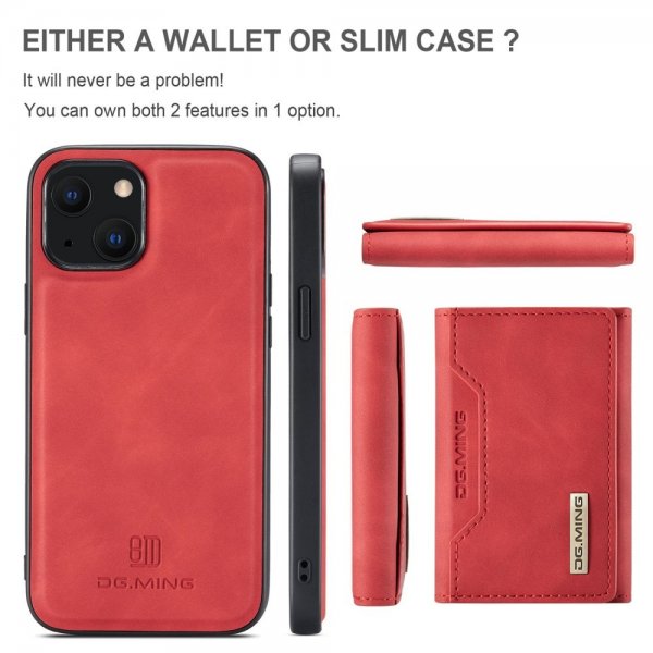 Dg.Ming iPhone 15 Deksel M2 Series Avtakbart Kortholder Rød