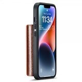 Dg.Ming iPhone 15 Deksel M3 Series Avtakbart Kortholder Glitter Rosegull