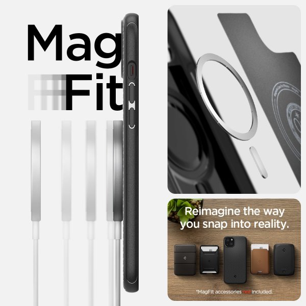 Spigen iPhone 15 Deksel Mag Armor MagFit Matte Black