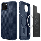 Spigen iPhone 15 Deksel Mag Armor MagFit Navy Blue