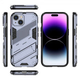 iPhone 15 Deksel med Stativ Mørkeblå