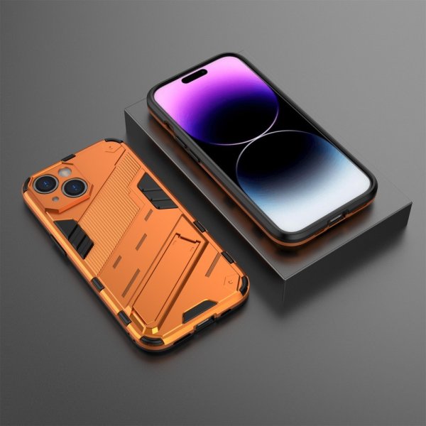 iPhone 15 Deksel med Stativ Oransje