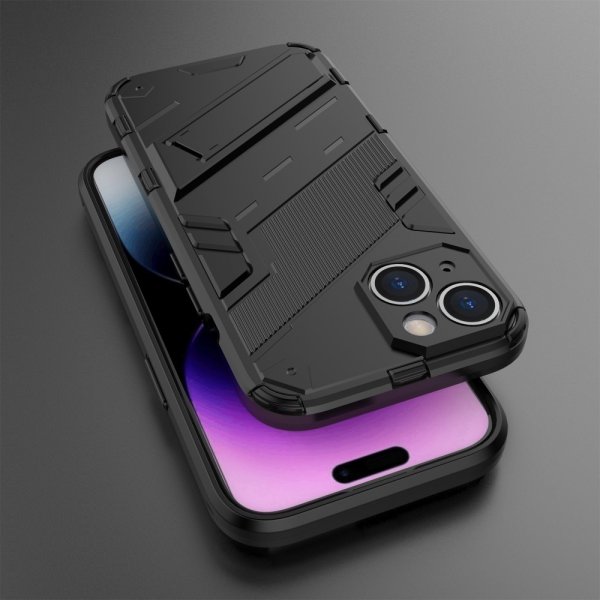iPhone 15 Deksel med Stativ Svart
