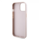 Guess iPhone 15 Deksel Metal Logo Strass Crossbody Strap Rosa