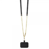 Guess iPhone 15 Deksel Metal Logo Strass Crossbody Strap Svart