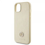 Guess iPhone 15 Deksel Metal Logo Strass Gull