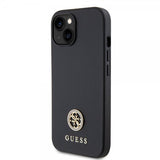 Guess iPhone 15 Deksel Metal Logo Strass Svart