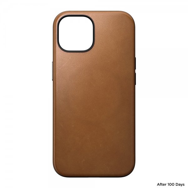 Nomad iPhone 15 Deksel Modern Leather Case English Tan