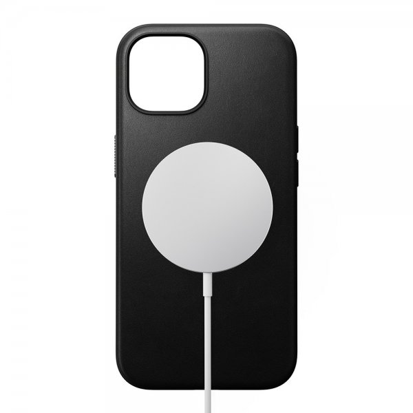 Nomad iPhone 15 Deksel Modern Leather Case Svart