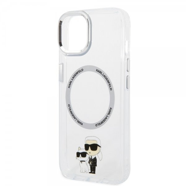 Karl Lagerfeld iPhone 15 Deksel NFT Karl & Choupette Transparent