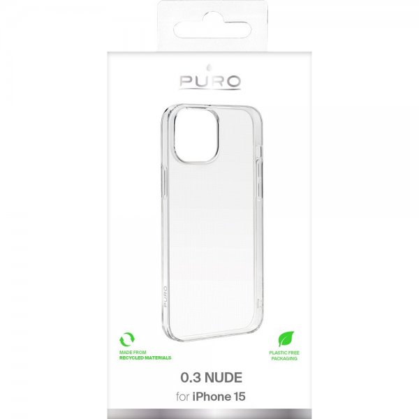 Puro iPhone 15 Deksel Nude Transparent