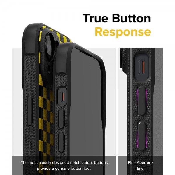 Ringke iPhone 15 Deksel Onyx Design Checkerboard Yellow
