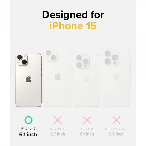Ringke iPhone 15 Deksel Onyx Design Checkerboard Yellow