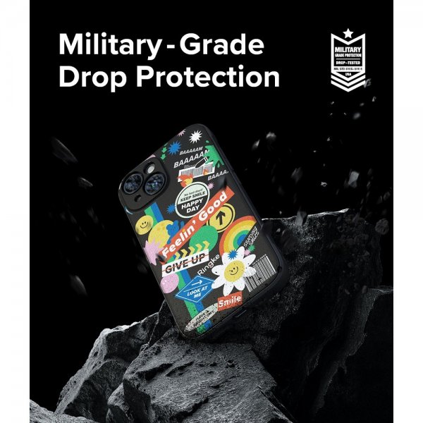 Ringke iPhone 15 Deksel Onyx Design Sticker