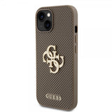 Guess iPhone 15 Deksel Perforated Glitter Brun