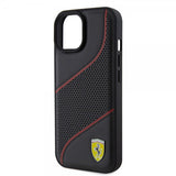 Ferrari iPhone 15 Deksel Perforert Svart