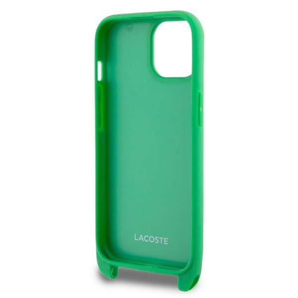 Lacoste iPhone 15 Deksel Petit Pique Logo Strap Grønn