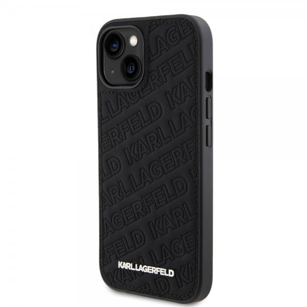 Karl Lagerfeld iPhone 15 Deksel Quilted K Pattern Svart