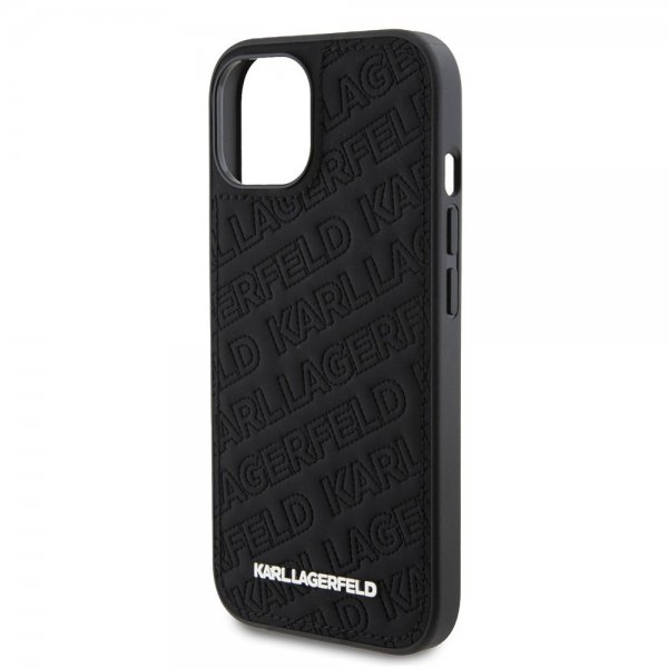 Karl Lagerfeld iPhone 15 Deksel Quilted K Pattern Svart