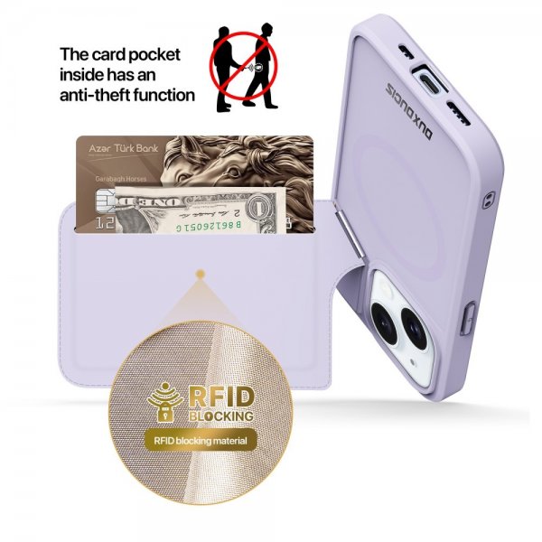 Dux Ducis iPhone 15 Deksel Rafi II Series MagSafe Lilla