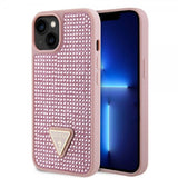 Guess iPhone 15 Deksel Rhinestone Rosa