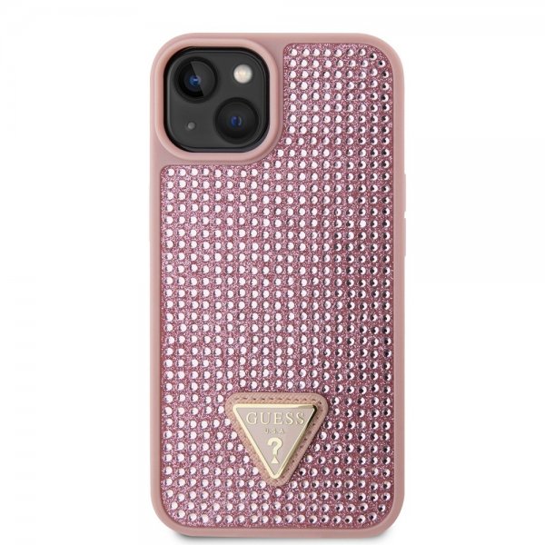 Guess iPhone 15 Deksel Rhinestone Rosa
