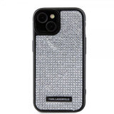 Karl Lagerfeld iPhone 15 Deksel Rhinestone Sølv