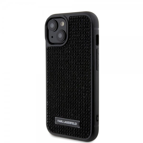 Karl Lagerfeld iPhone 15 Deksel Rhinestone Svart
