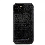 Karl Lagerfeld iPhone 15 Deksel Rhinestone Svart