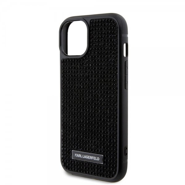Karl Lagerfeld iPhone 15 Deksel Rhinestone Svart