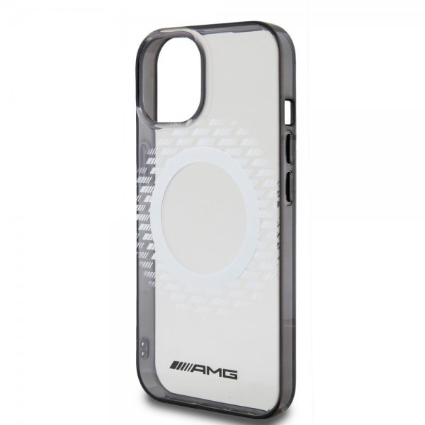Mercedes Benz iPhone 15 Deksel Rhombus Pattern MagSafe AMG Transparent