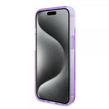 Guess iPhone 15 Deksel Ring Stand Glitter MagSafe Lilla