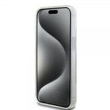 Guess iPhone 15 Deksel Ring Stand Glitter MagSafe Transparent