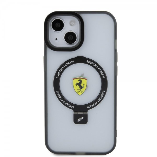 Ferrari iPhone 15 Deksel Ring Stand MagSafe Svart