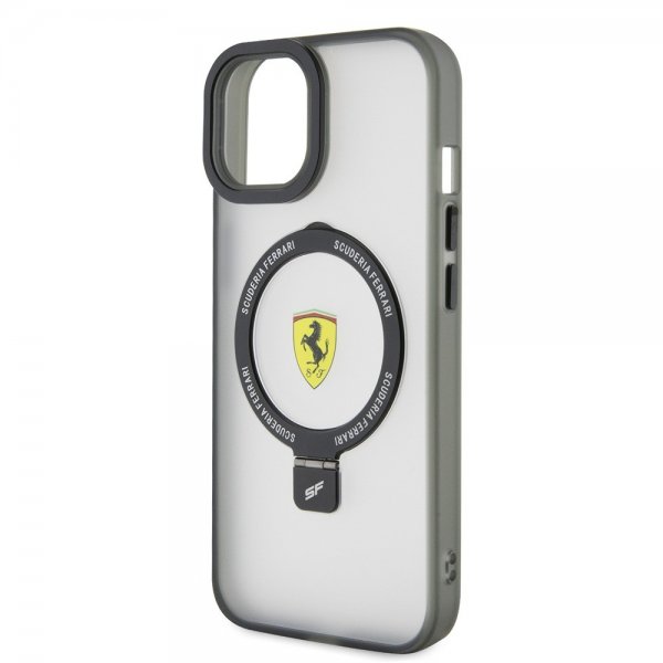 Ferrari iPhone 15 Deksel Ring Stand MagSafe Svart