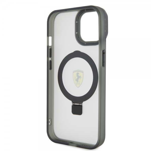 Ferrari iPhone 15 Deksel Ring Stand MagSafe Svart