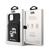 Karl Lagerfeld iPhone 15 Deksel Saffiano Card Slots & Stand Svart
