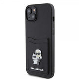Karl Lagerfeld iPhone 15 Deksel Saffiano Double Cardslot Svart